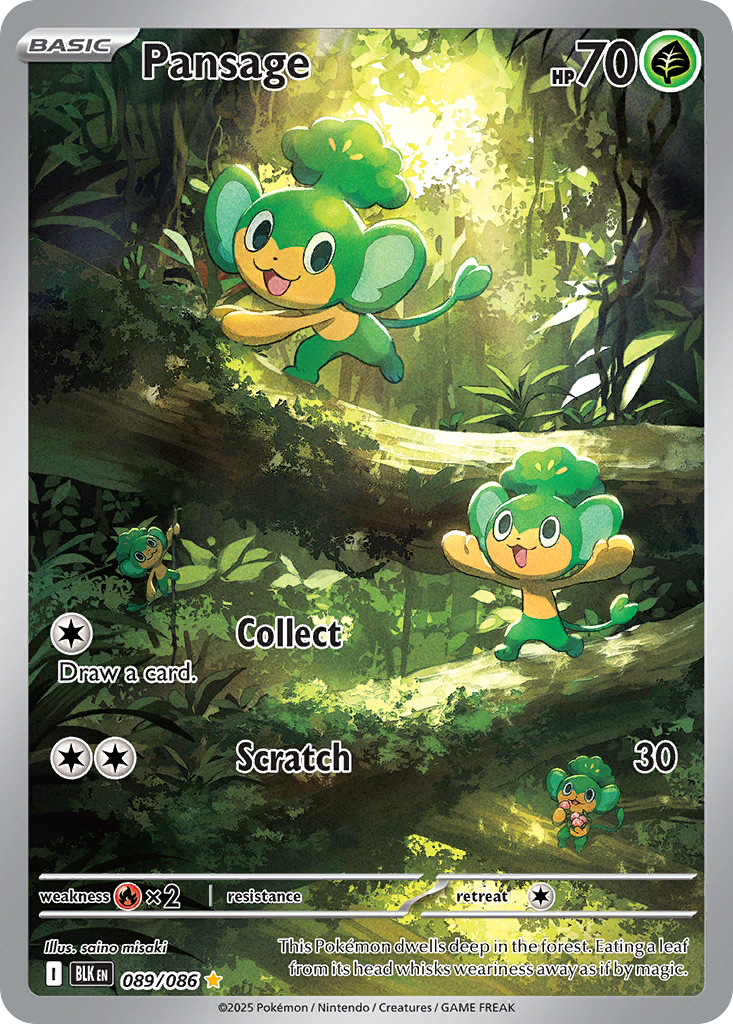 Pansage Pokémon card