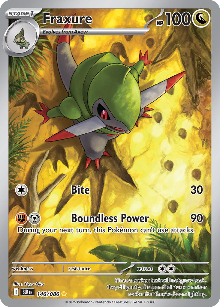Fraxure Pokémon card