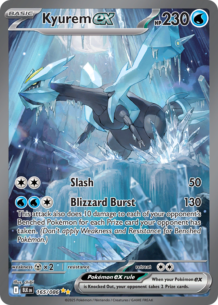 Kyurem ex Pokémon card