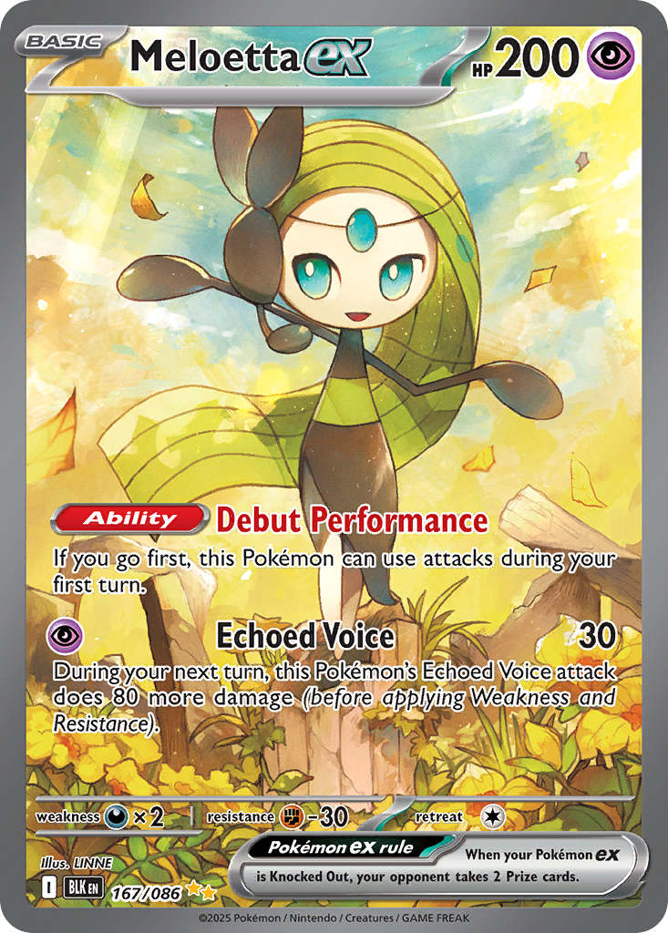 Meloetta ex Pokémon card