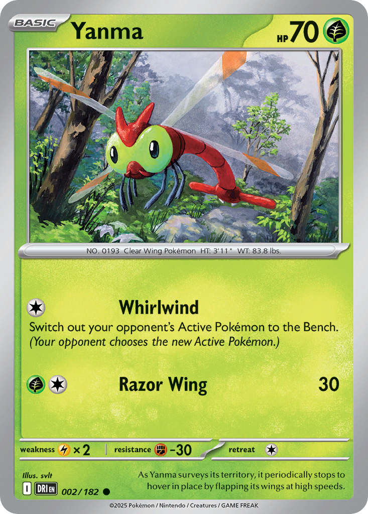 Yanma Pokémon card