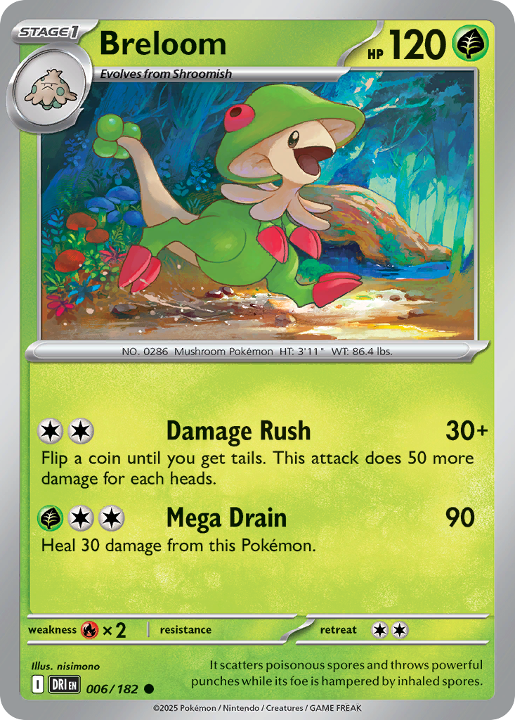 Breloom Pokémon card