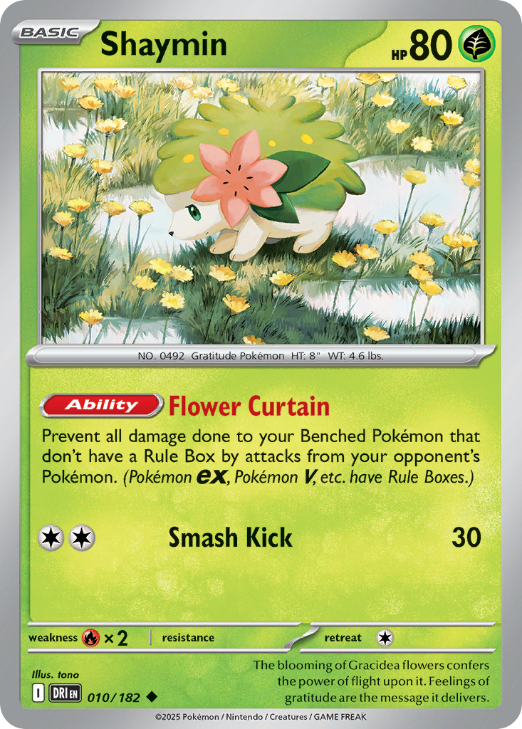 Shaymin Pokémon card