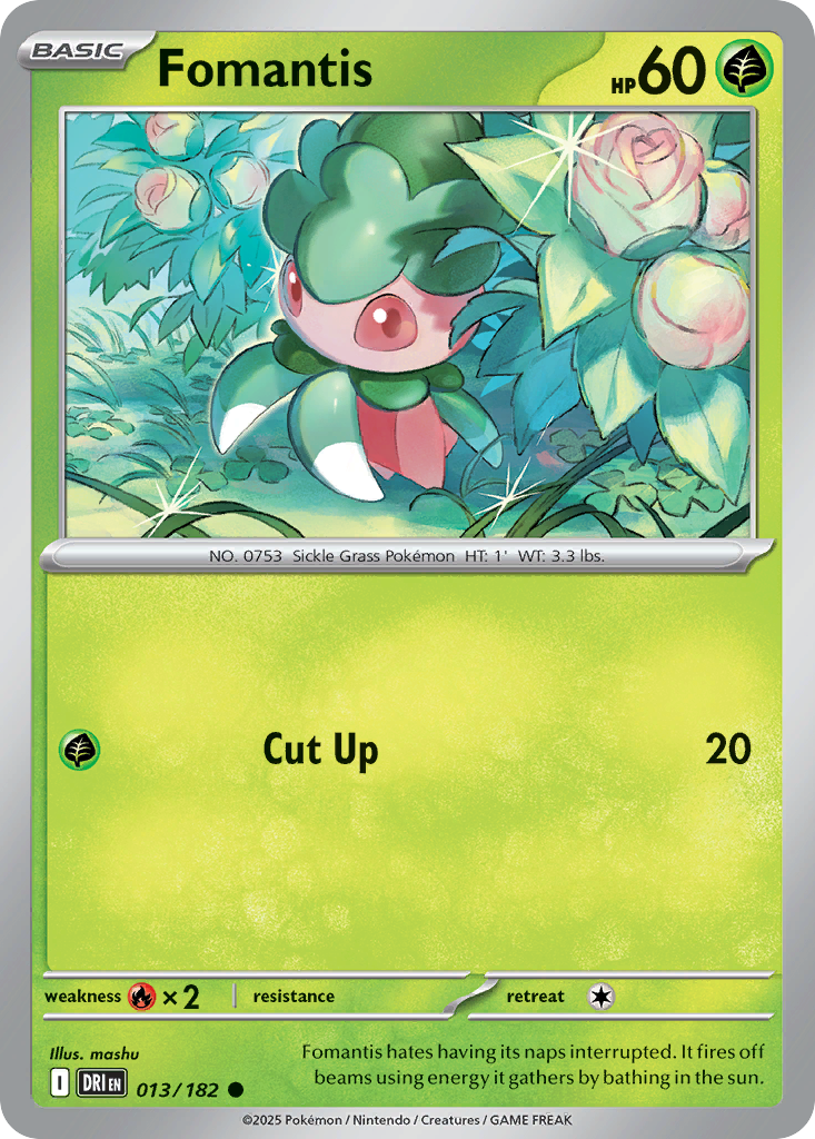 Fomantis Pokémon card