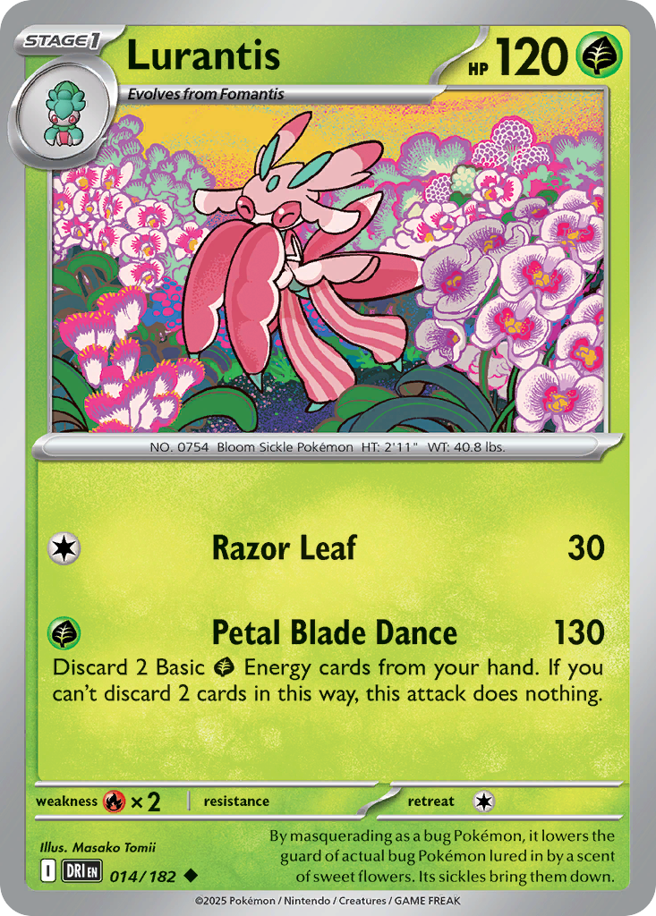 Lurantis Pokémon card