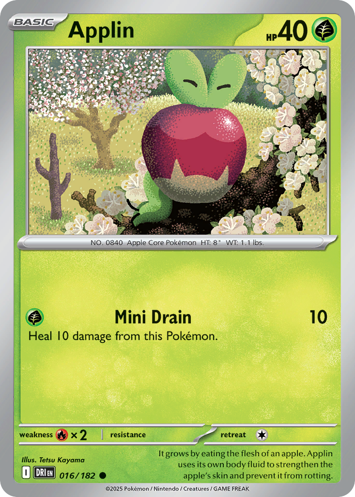 Applin Pokémon card