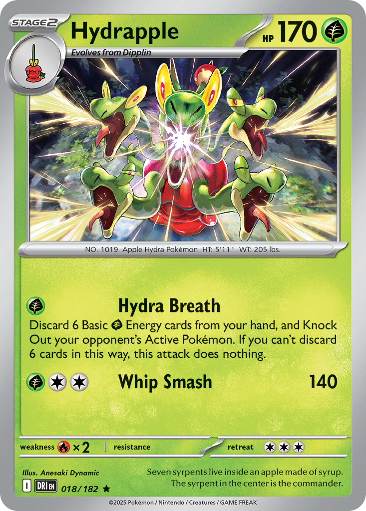Hydrapple Pokémon card