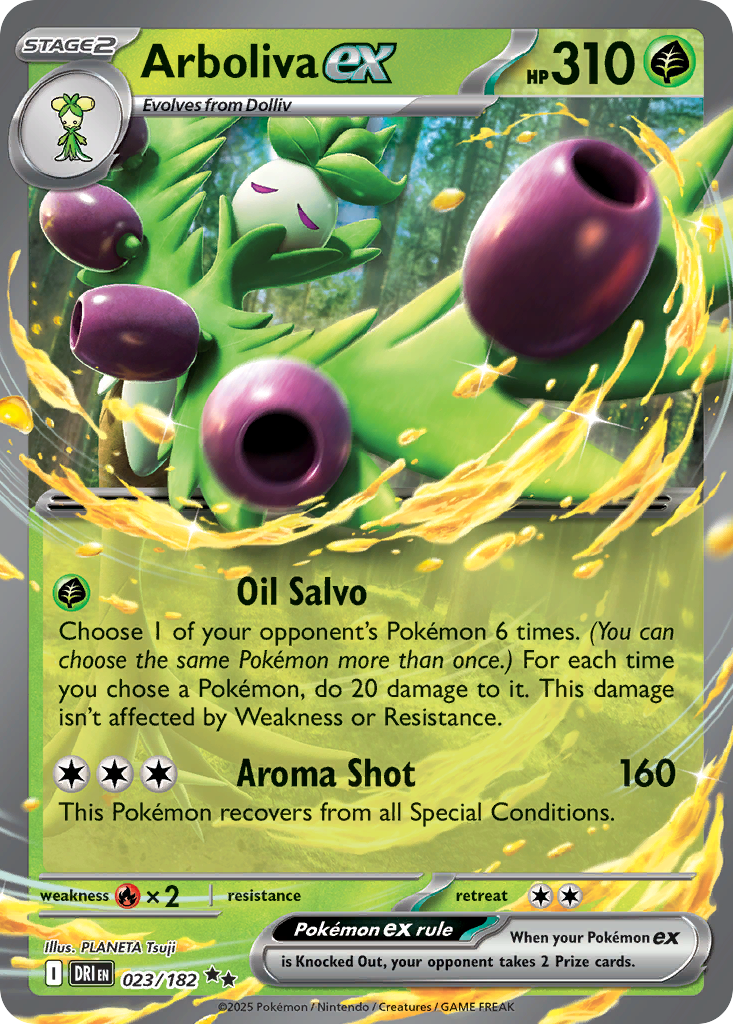 Arboliva ex Pokémon card