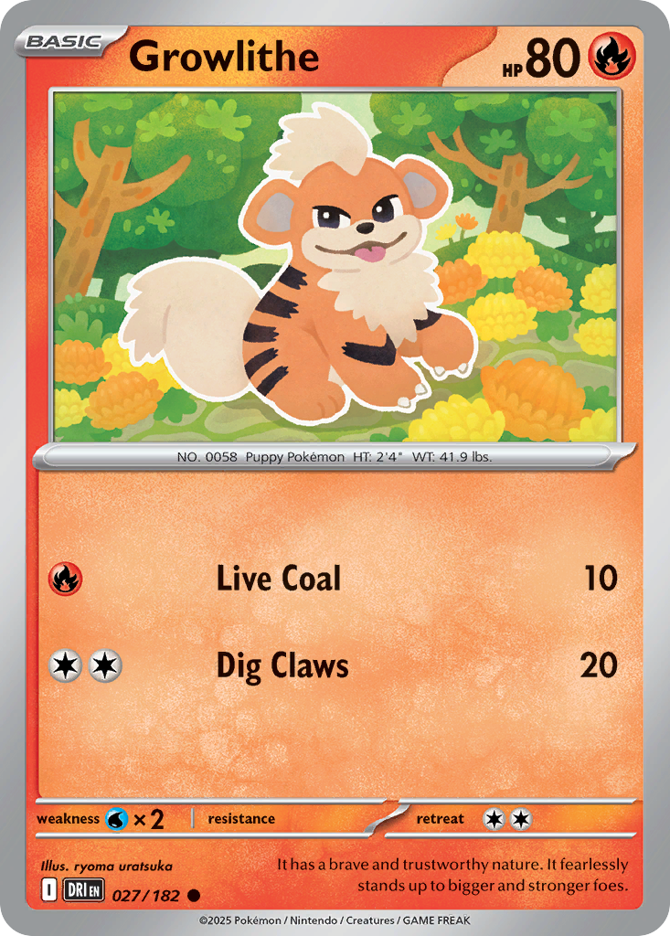 Growlithe Pokémon card