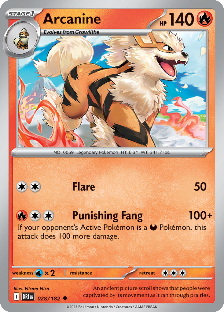 Arcanine Pokémon card