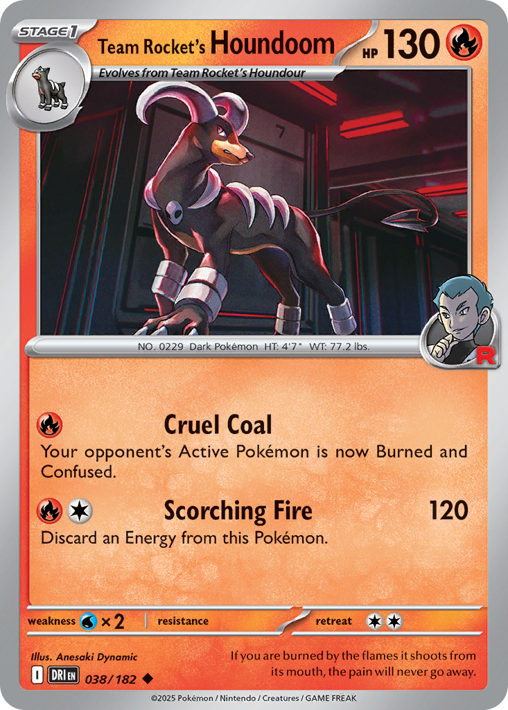 Team Rocket's Houndoom Pokémon card