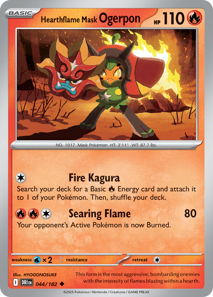 Hearthflame Mask Ogerpon Pokémon card