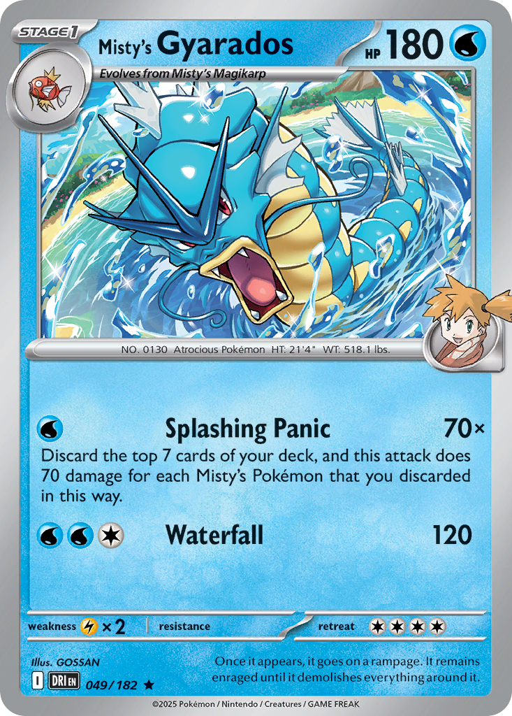 Misty's Gyarados Pokémon card