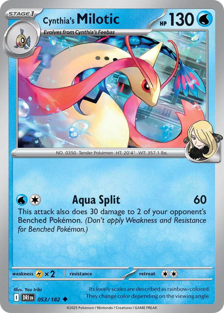 Cynthia's Milotic Pokémon card