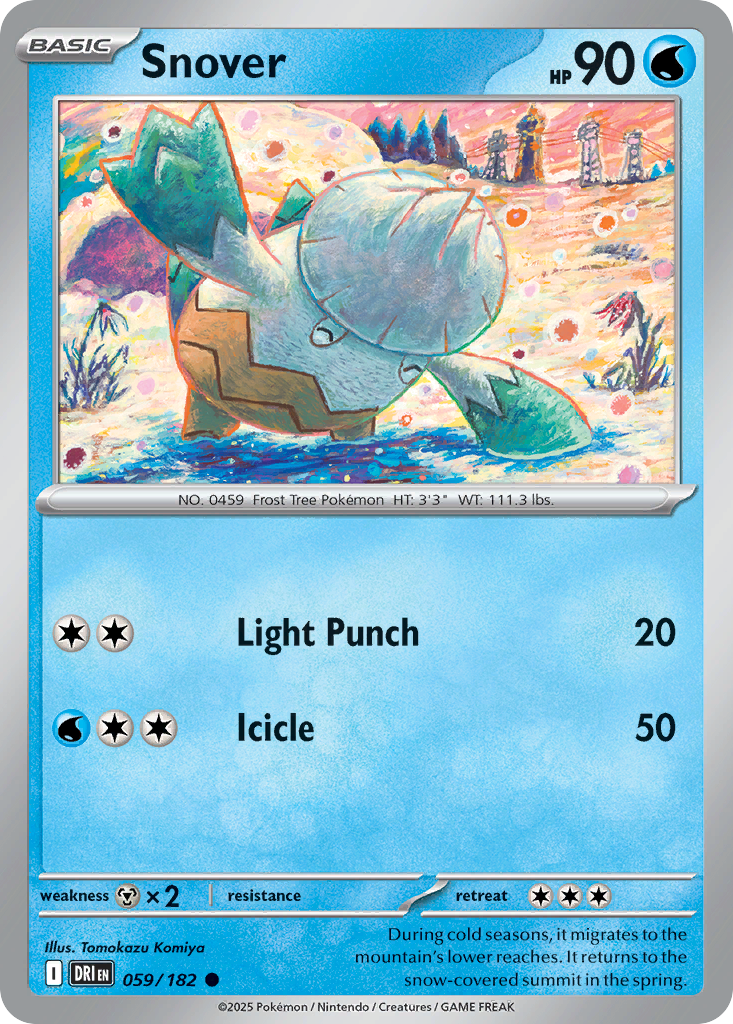 Snover Pokémon card