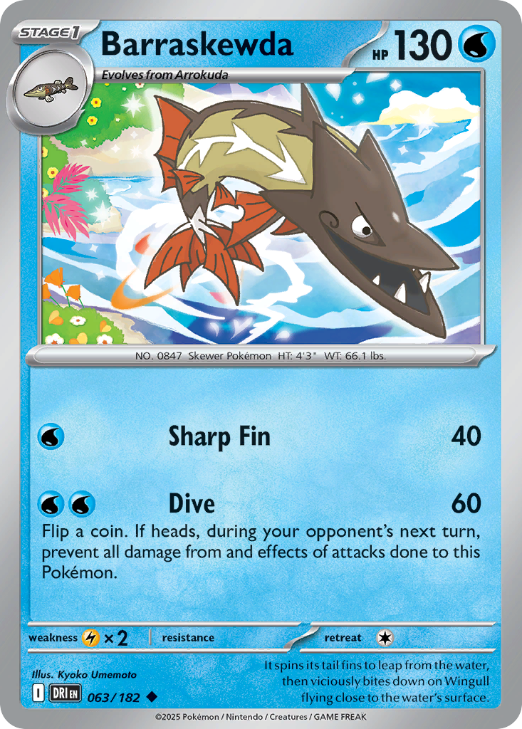Barraskewda Pokémon card