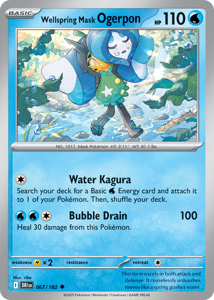 Wellspring Mask Ogerpon Pokémon card