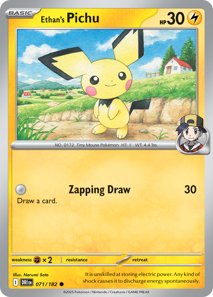 Ethan's Pichu Pokémon card