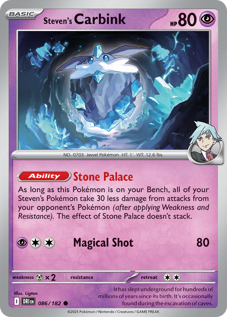 Steven's Carbink Pokémon card