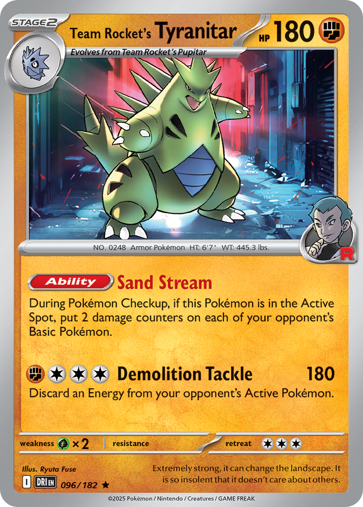 Team Rocket's Tyranitar Pokémon card