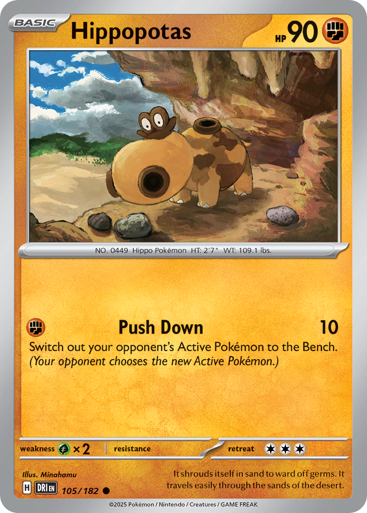 Hippopotas Pokémon card