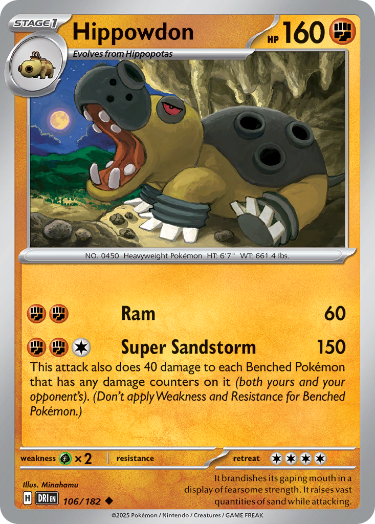 Hippowdon Pokémon card