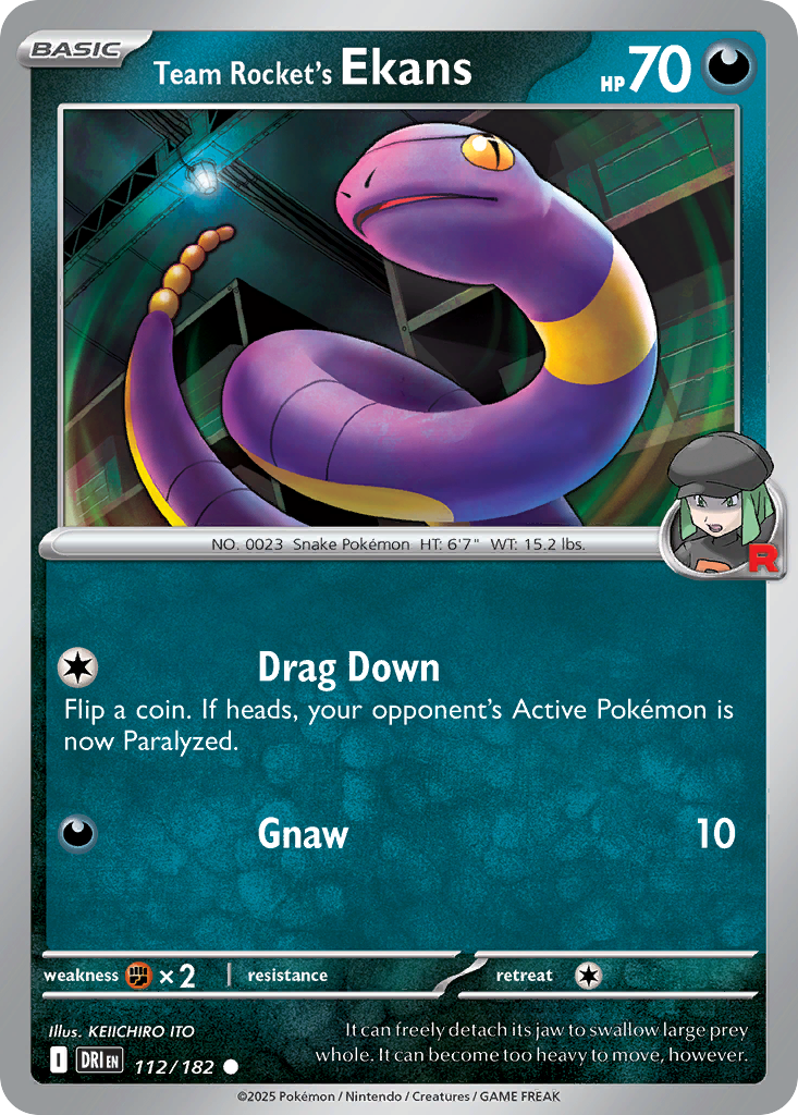 Team Rocket's Ekans Pokémon card