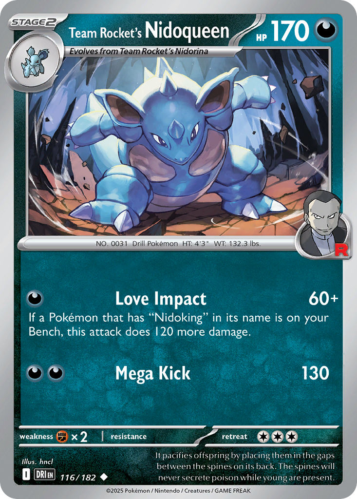 Team Rocket's Nidoqueen Pokémon card