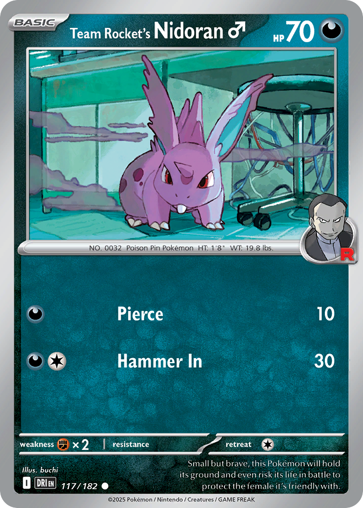 Team Rocket's Nidoran♂ Pokémon card