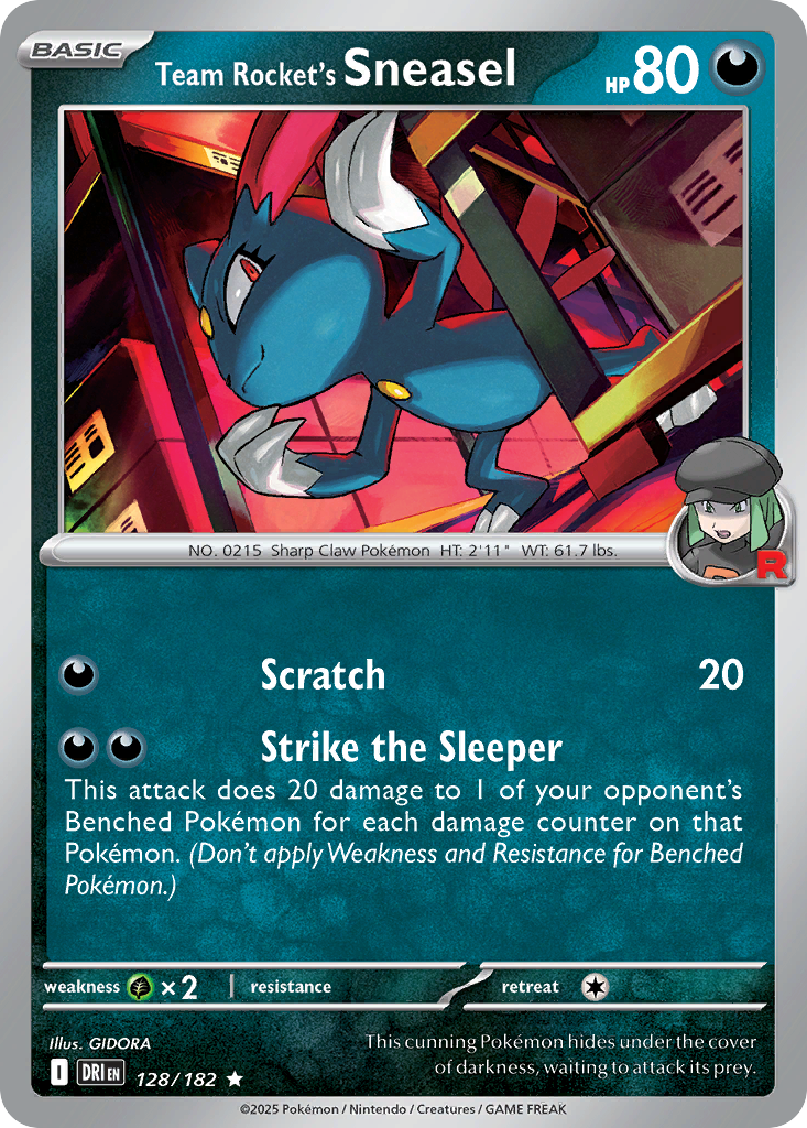 Team Rocket's Sneasel Pokémon card