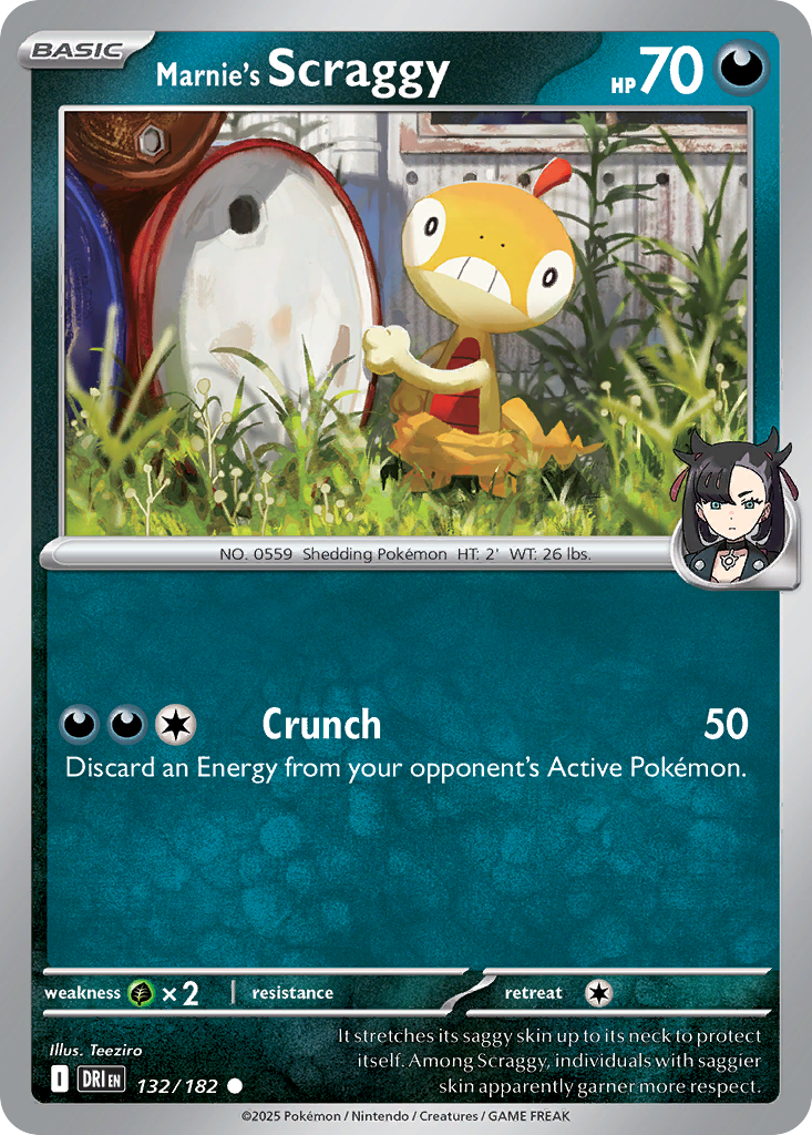 Marnie's Scraggy Pokémon card