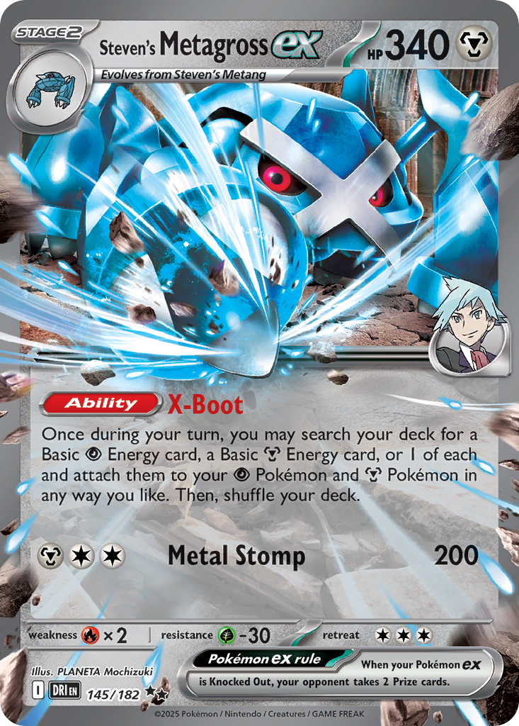 Steven's Metagross ex Pokémon card