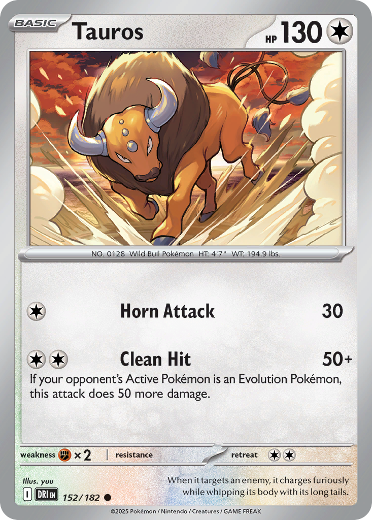 Tauros Pokémon card