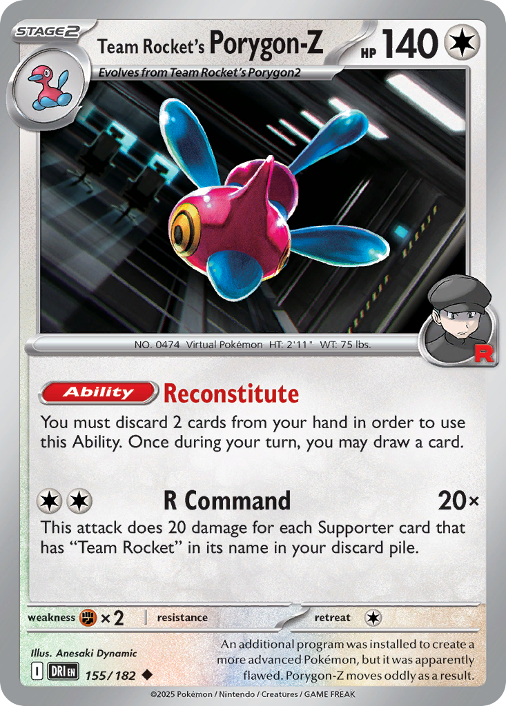 Team Rocket's Porygon-Z Pokémon card