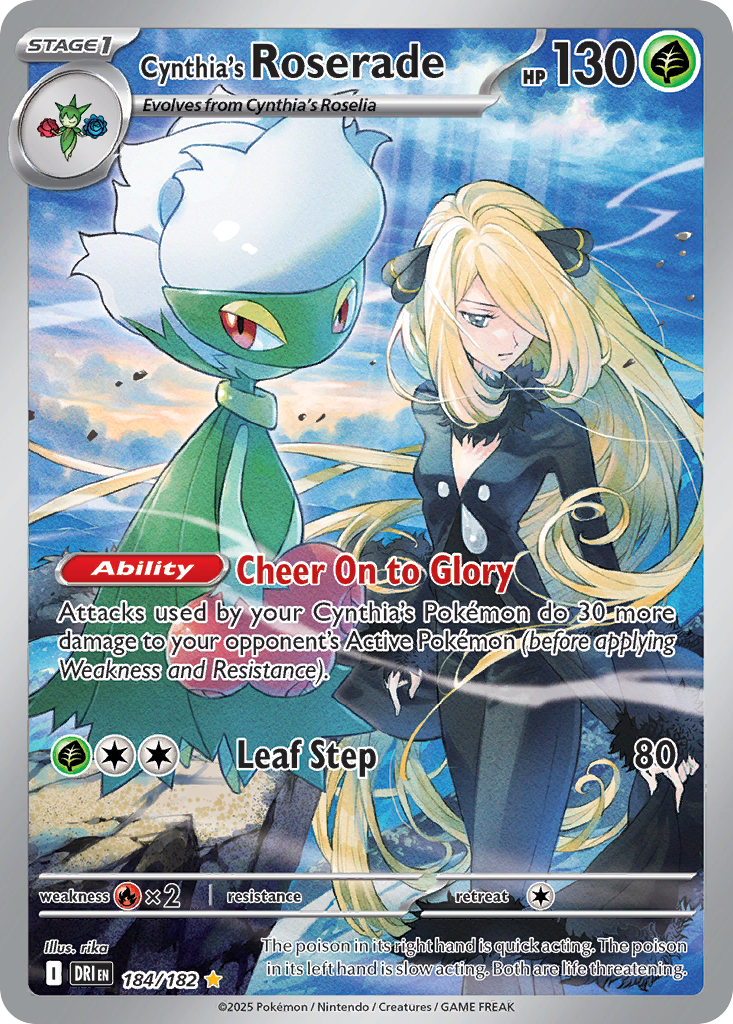 Cynthia's Roserade Pokémon card