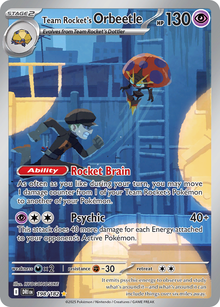 Team Rocket's Orbeetle Pokémon card