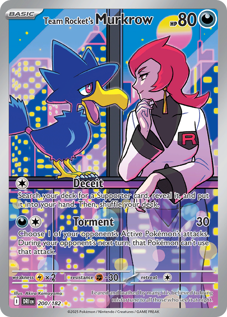 Team Rocket's Murkrow Pokémon card