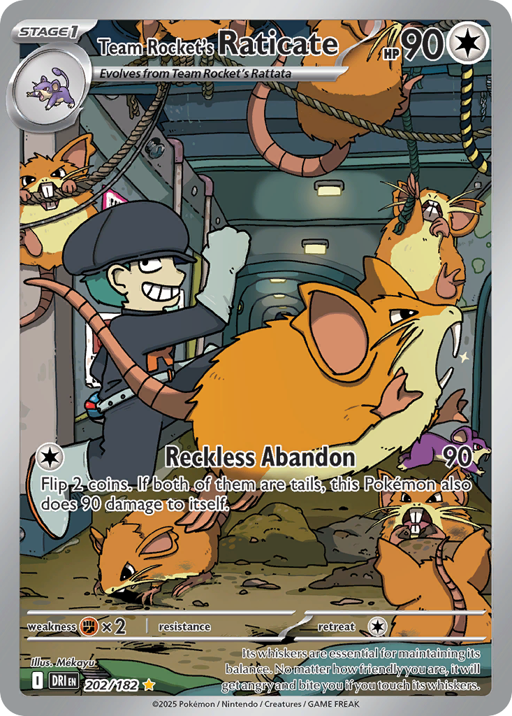 Team Rocket's Raticate Pokémon card