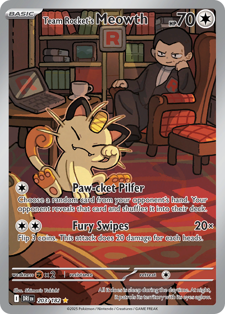 Team Rocket's Meowth Pokémon card