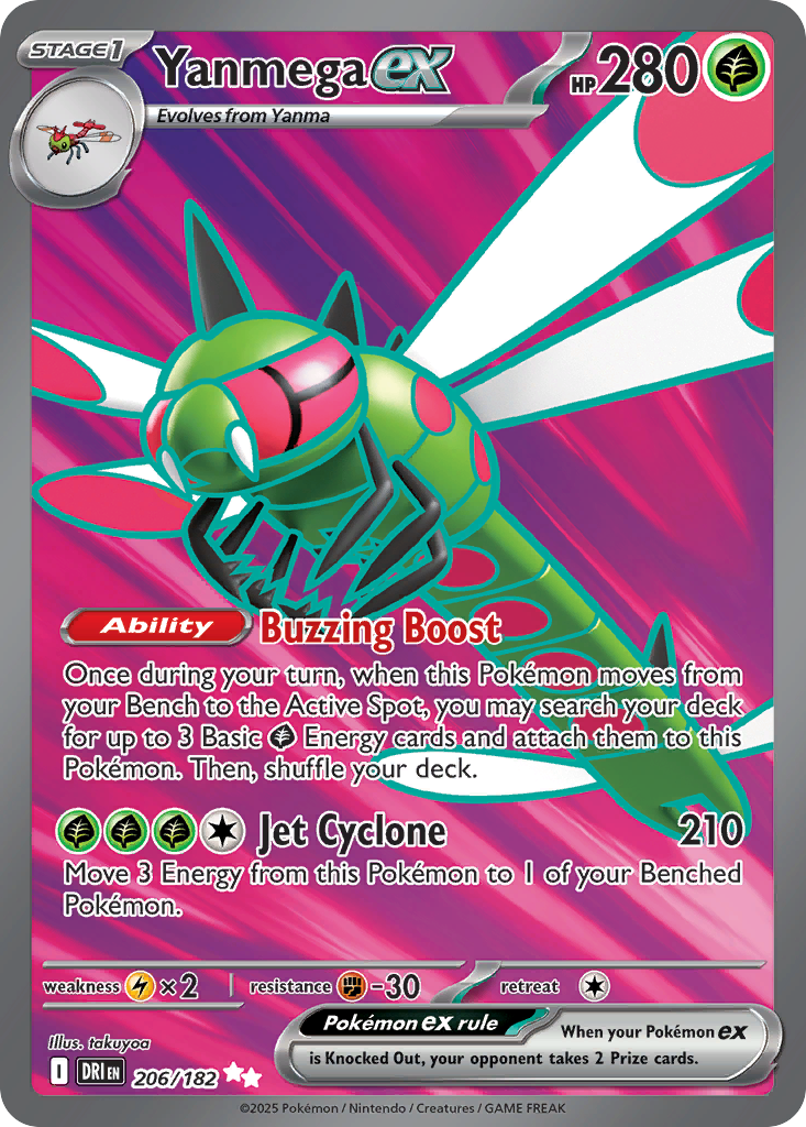Yanmega ex Pokémon card