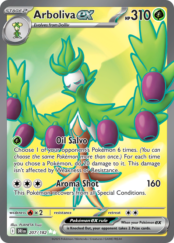 Arboliva ex Pokémon card