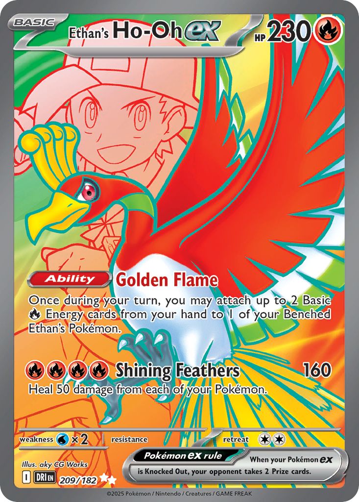 Ethan's Ho-Oh ex Pokémon card