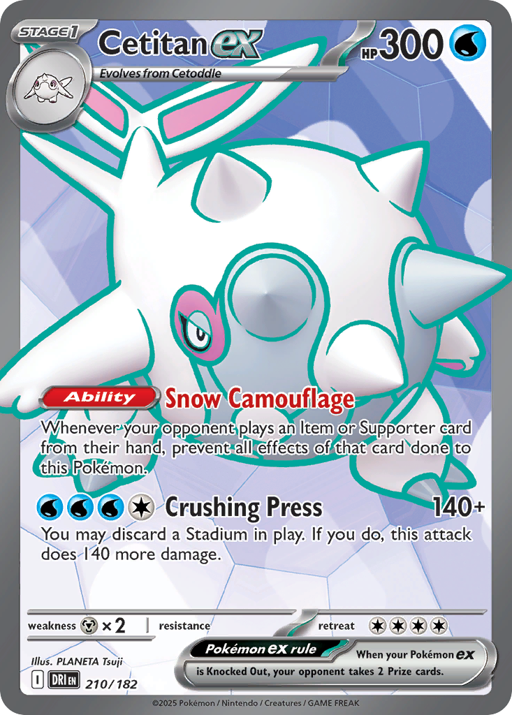 Cetitan ex Pokémon card
