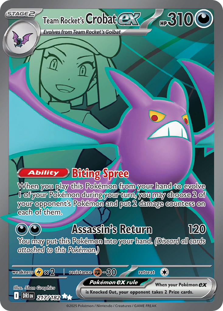 Team Rocket's Crobat ex Pokémon card