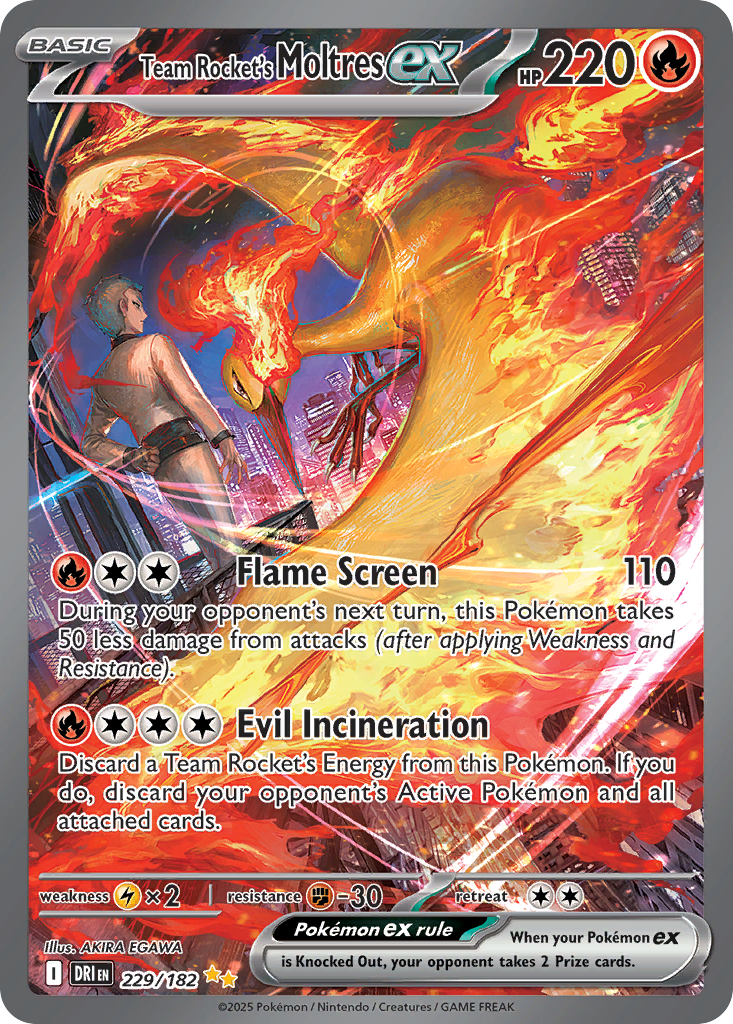 Team Rocket's Moltres ex Pokémon card