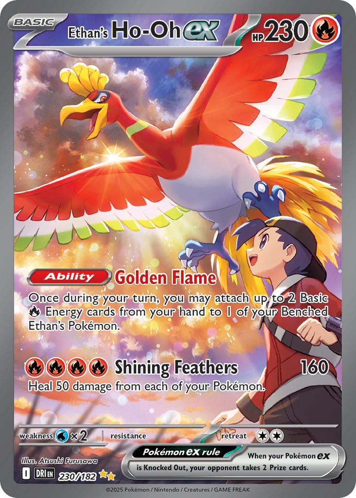 Ethan's Ho-Oh ex Pokémon card
