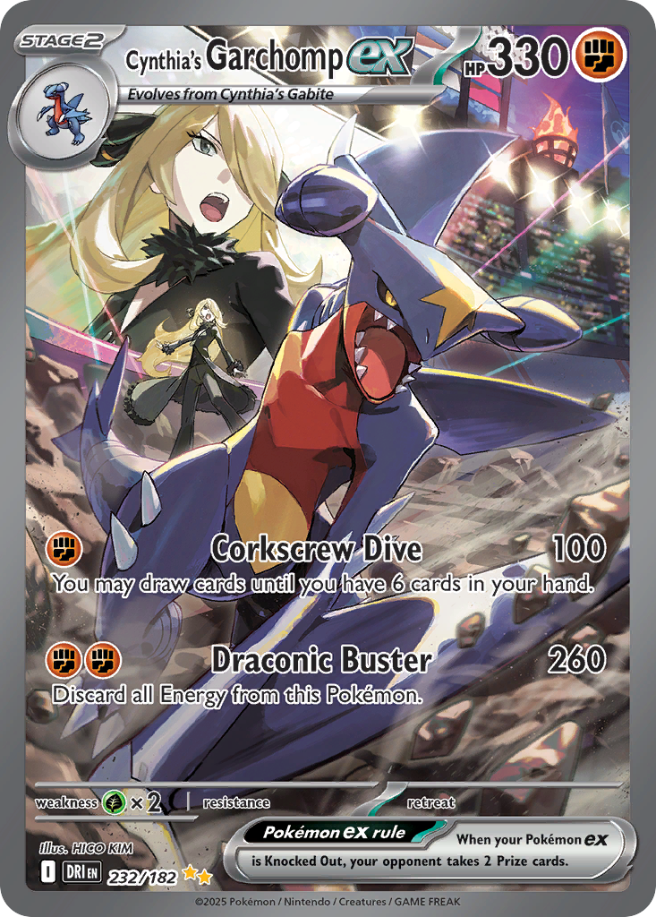 Cynthia's Garchomp ex Pokémon card