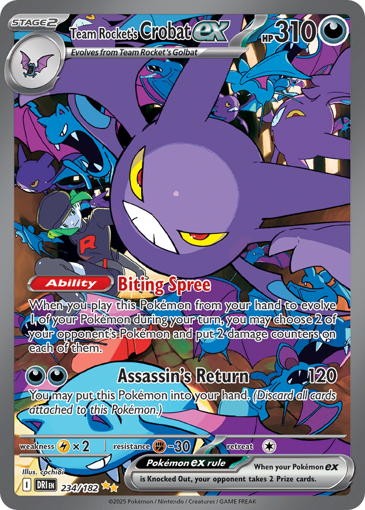 Team Rocket's Crobat ex Pokémon card