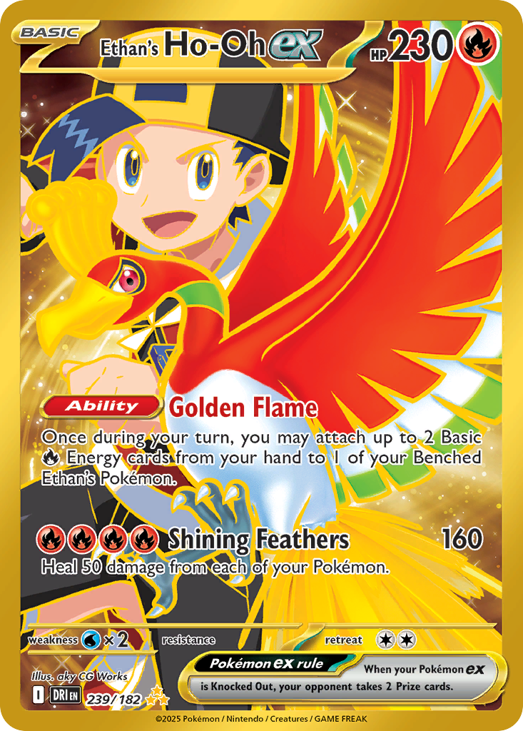 Ethan's Ho-Oh ex Pokémon card