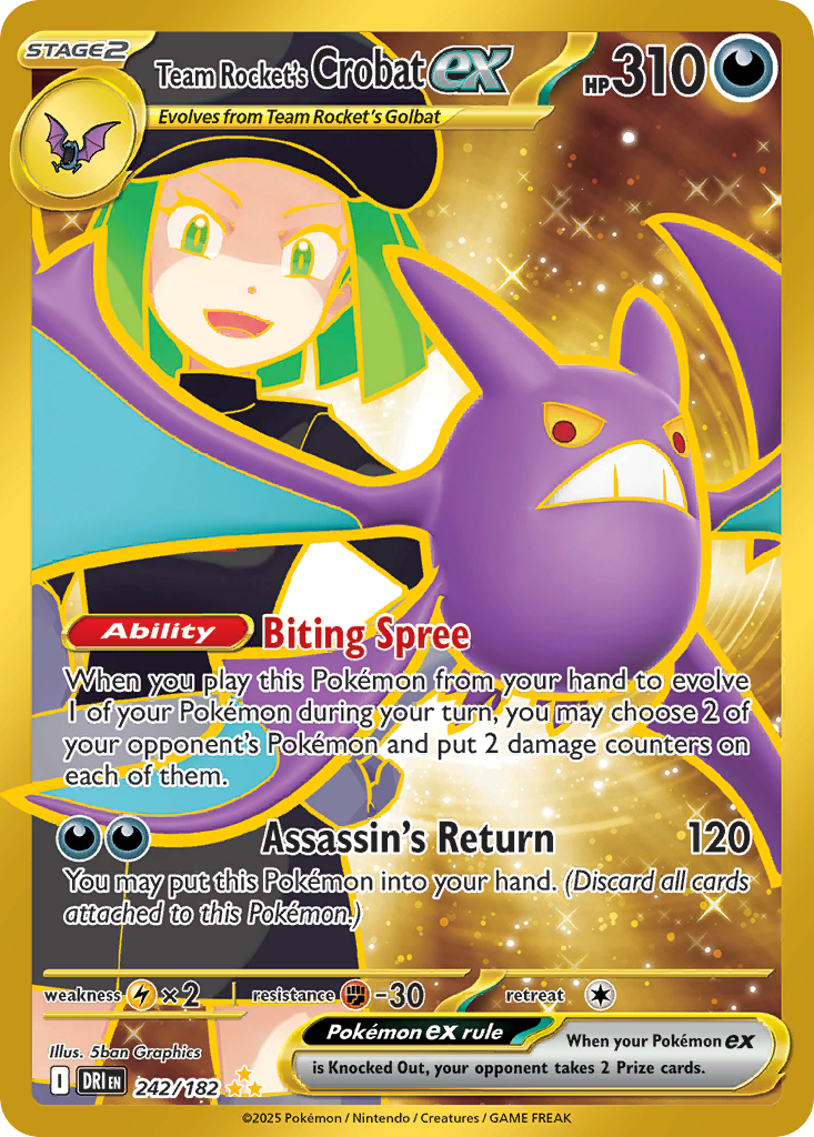 Team Rocket's Crobat ex Pokémon card